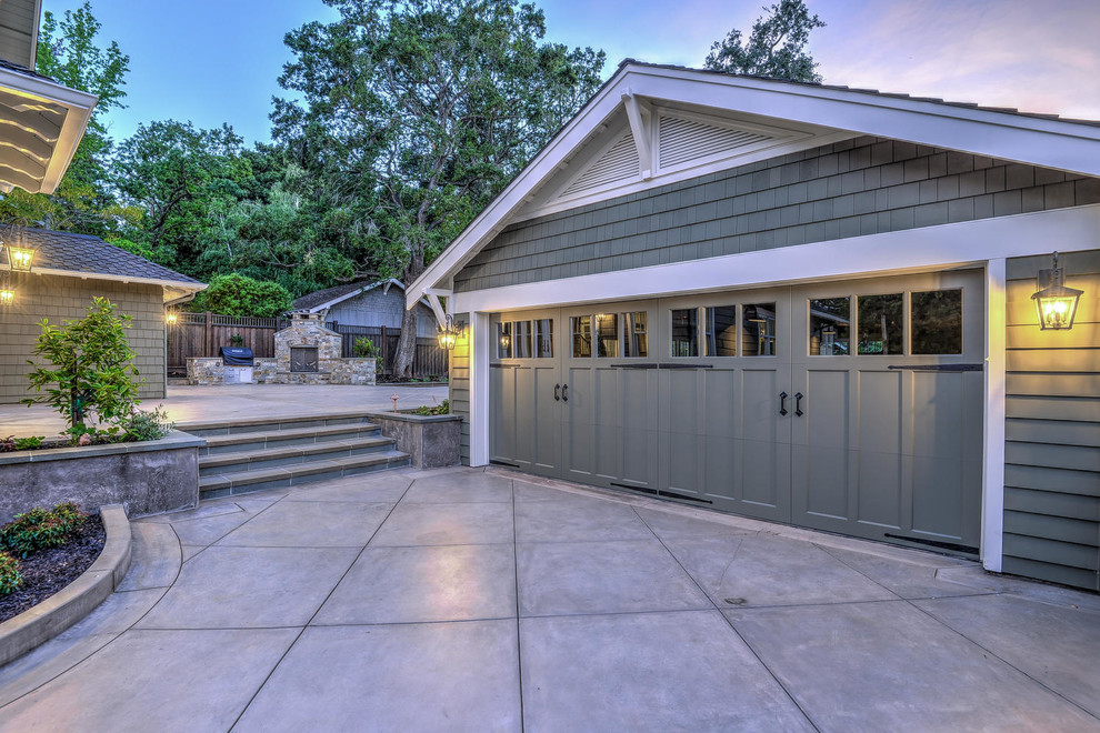 Design ideas for a large traditional detached four-car garage in San Francisco.