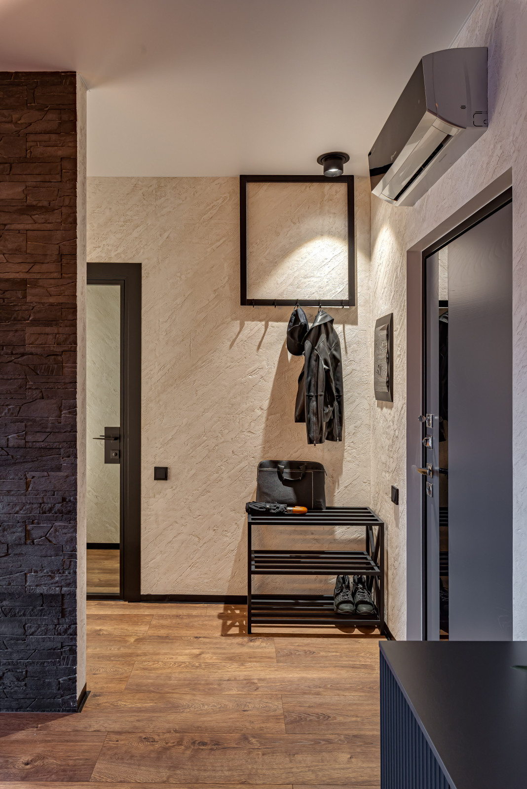 ЖК САМПО. 1-комнатная квартира в брутальном стиле, "от бетона" до заселения