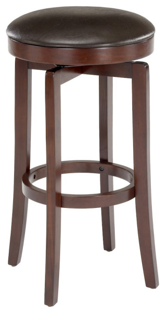 Bowery Hill 31 Backless Bar Stool in Deep Smoke Brown