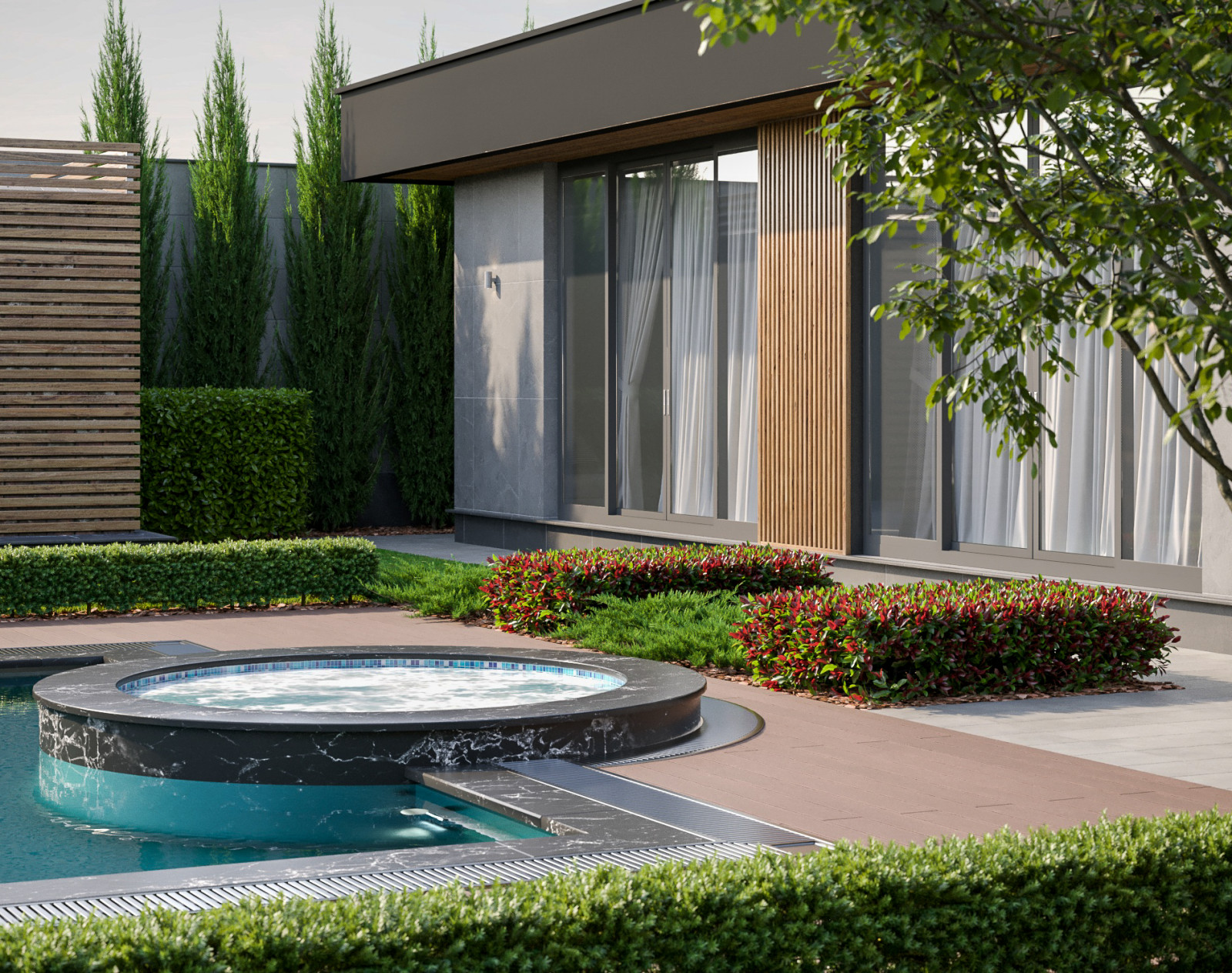 Проект благоустройства территории частного дома.