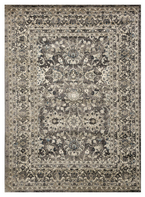 Gray Mesh Pattern Area Rug Artistically Designed Area Rug With Jute Mesh Backing, Small, Cream ...