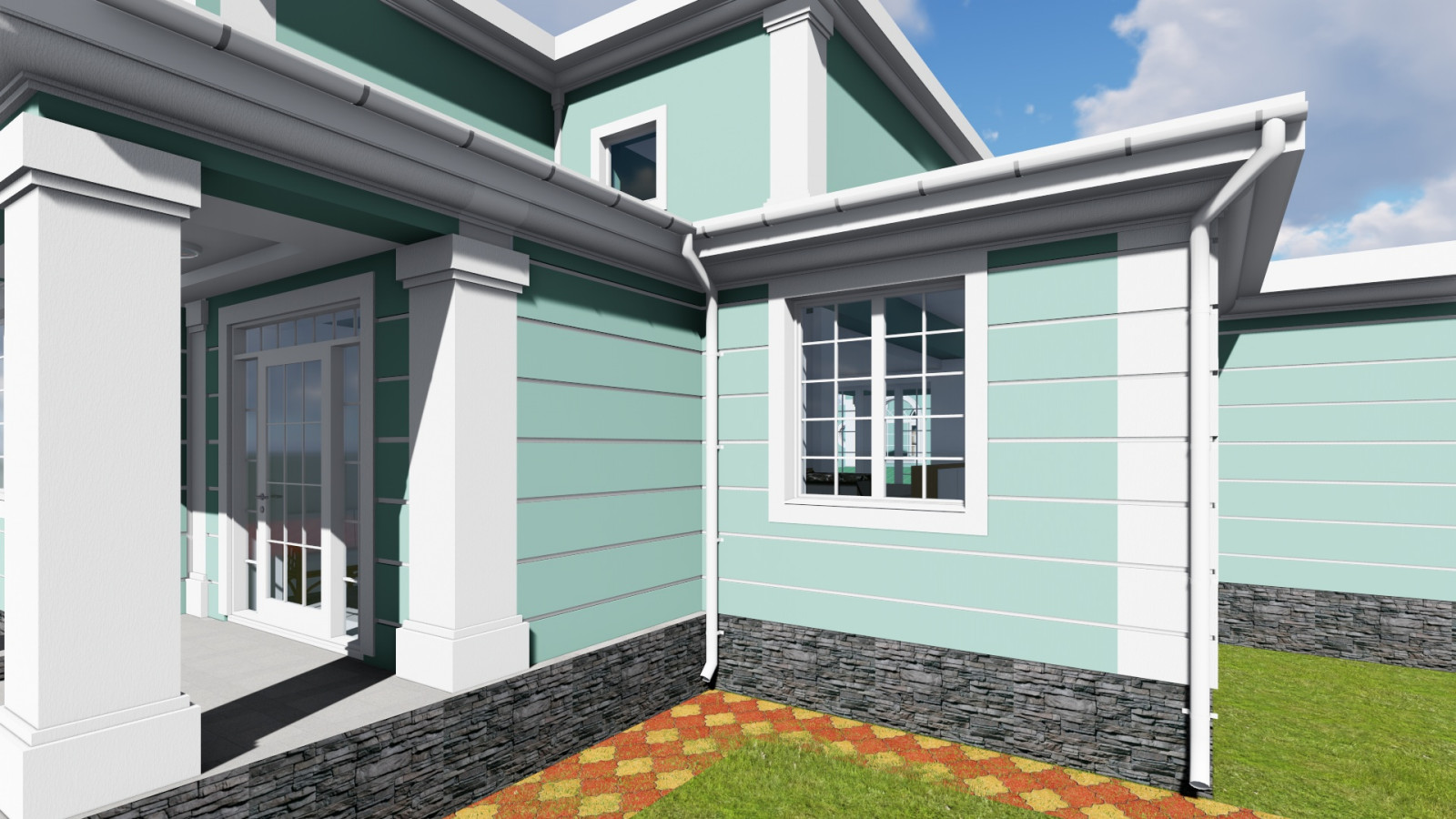 Аксонометрия реконструкции в кп "Новый мир"