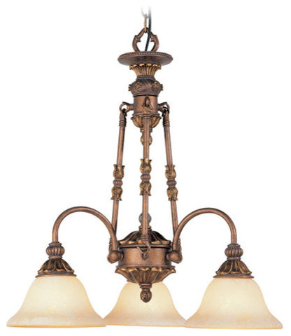 Sovereign Chandelier, Crackled Greek Bronze With Aged Gold Accents