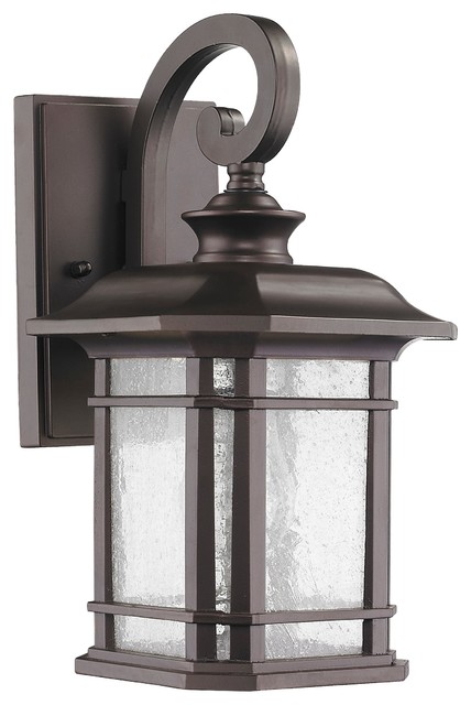 Franklin Transitional 1-Light Rubbed Bronze Outdoor Wall Sconce