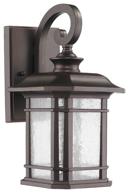 Franklin Transitional 1 Light Rubbed Bronze Outdoor Wall Sconce Light Rubbed Bronze Outdoor Wall Sconce