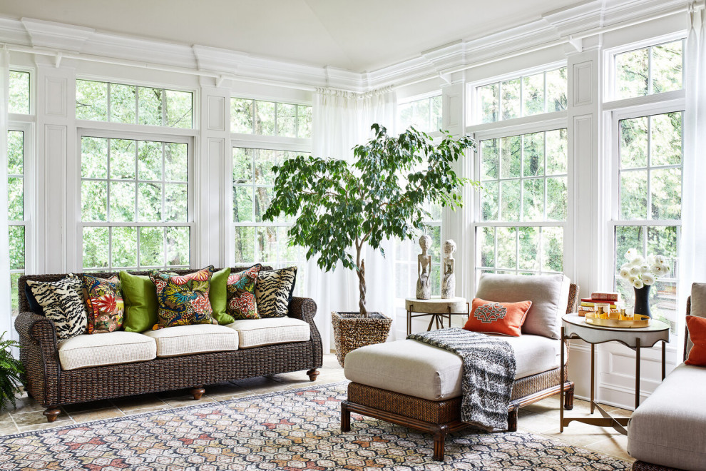 Mid-sized trendy sunroom photo in DC Metro