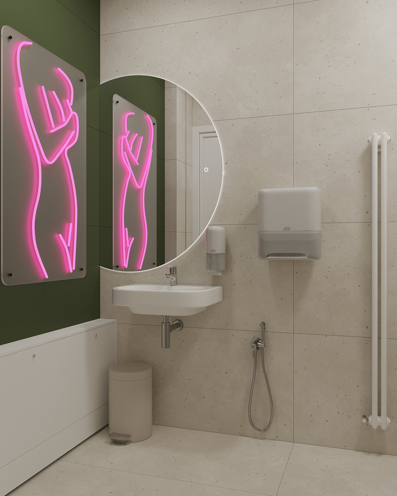 Яркие санузлы для медицинского центра