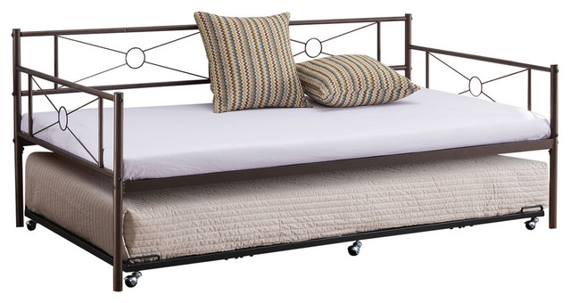 Eden Metal Daybed Frame With Pop Up, High Rise Twin Bed Frame Trundle