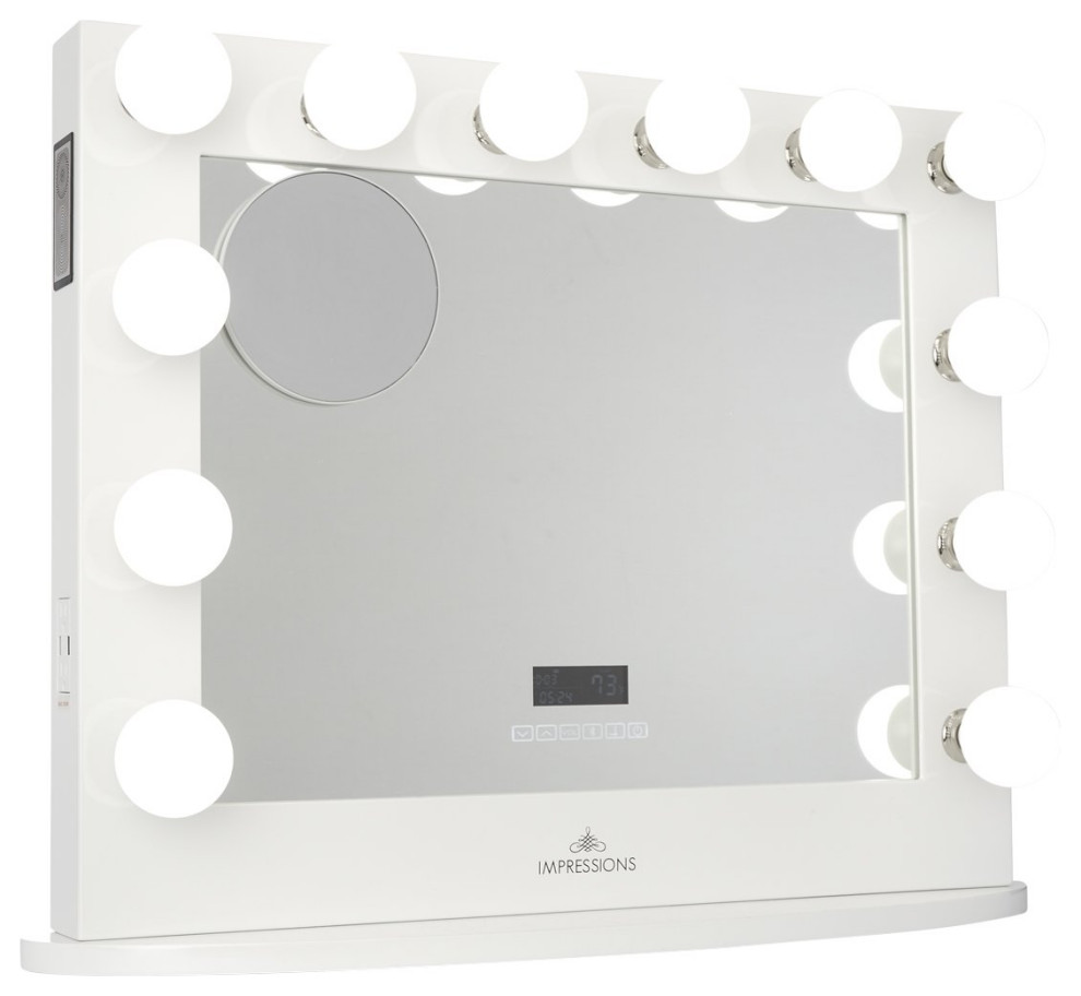Hollywood Iconic Premiere Plus Vanity Mirror with Bluetooth Speakers