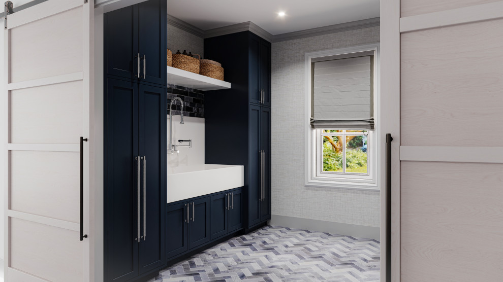 Design ideas for a modern utility room in Los Angeles.