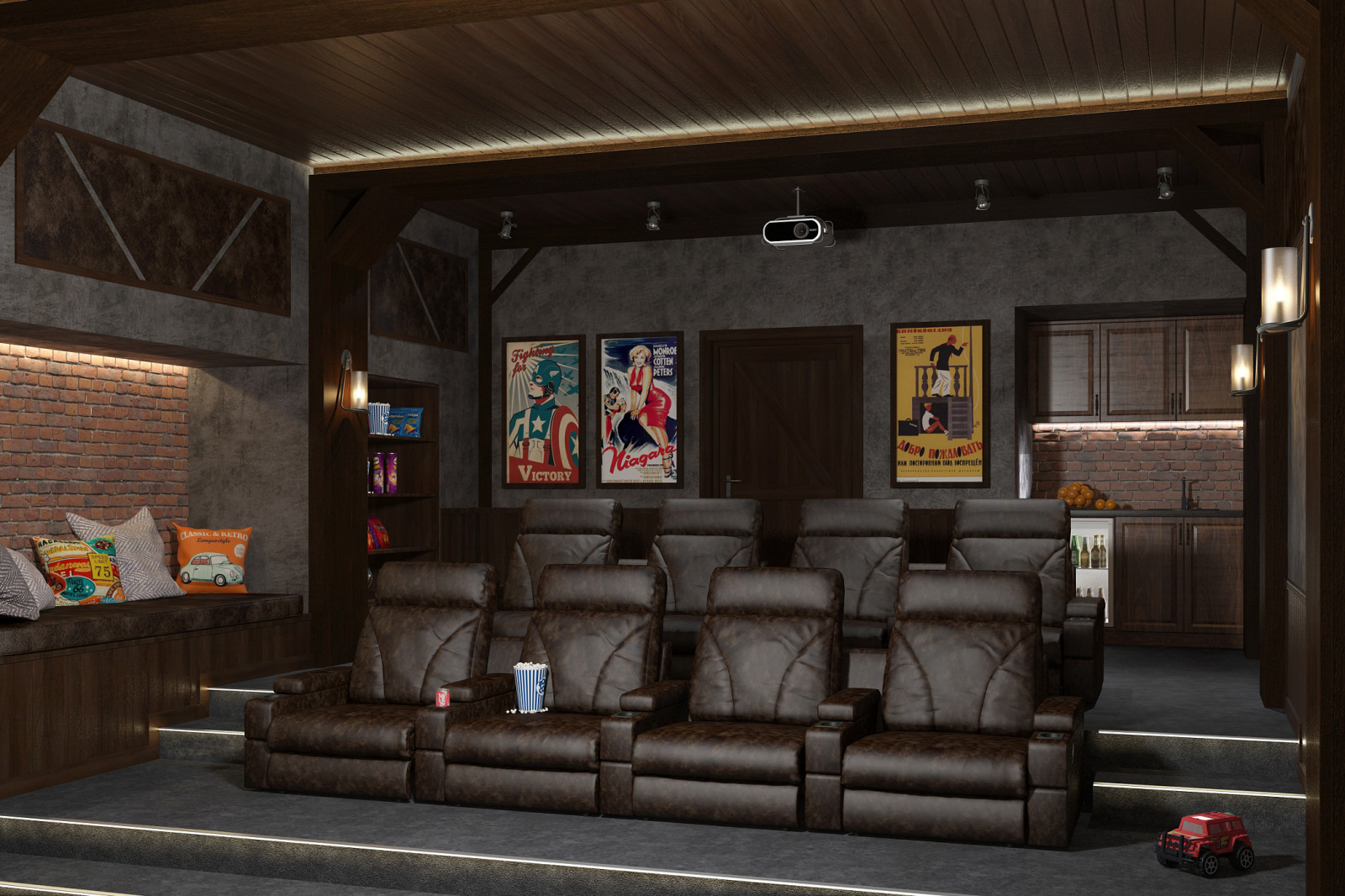 Дизайн интерьера деревянного дома