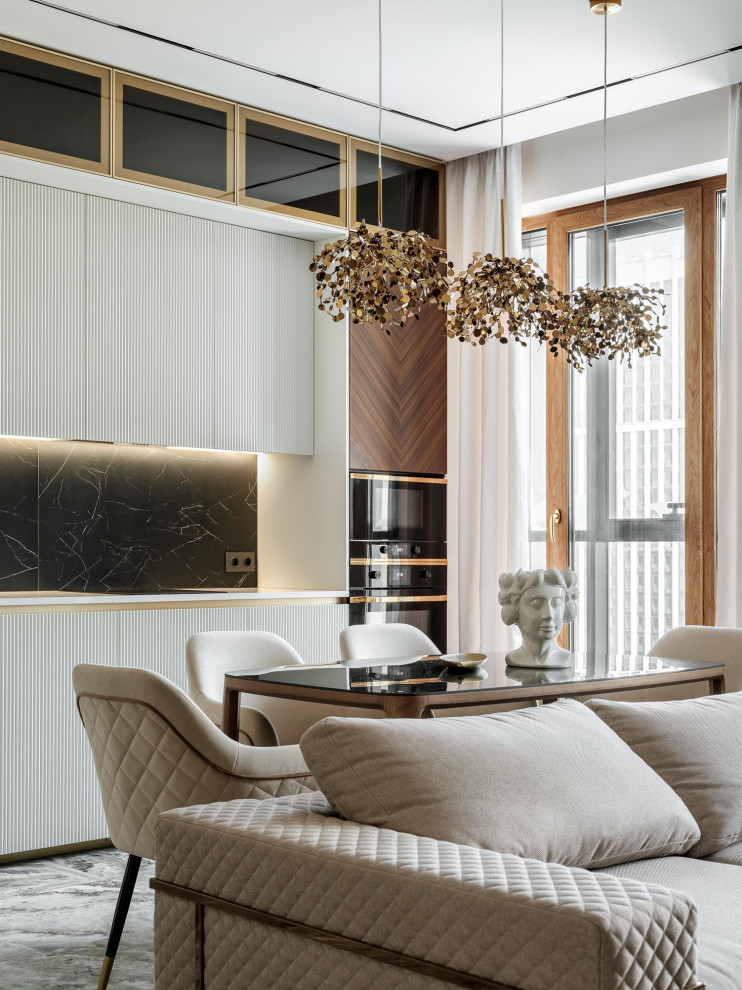 Дизайн проект квартиры 95 м2  ЖК "  Richmond Residence ". Гостиная