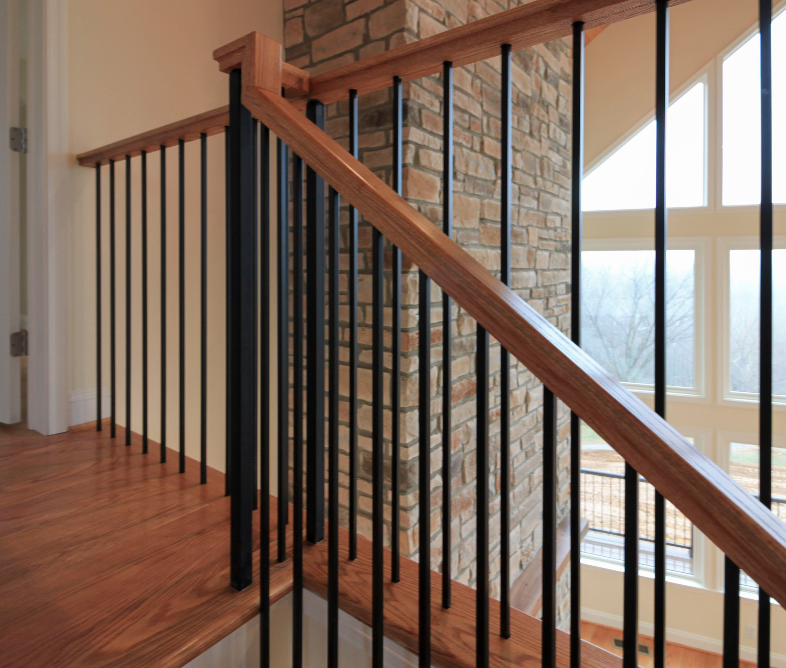 97_Airy Straight-Floating Staircase in Transitional-Mountain Home, Luray, VA 228
