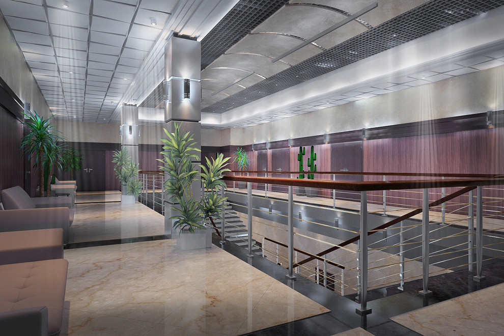 Проект интерьеров современного военного офиса