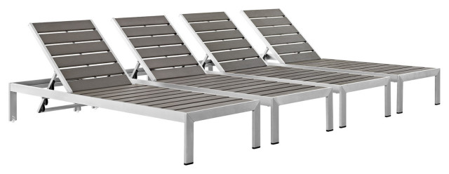 Shore Outdoor Patio Chaise Lounge Chair Set - Sleek and Modern Design ... - Sleek And Modern Chaise Lounges