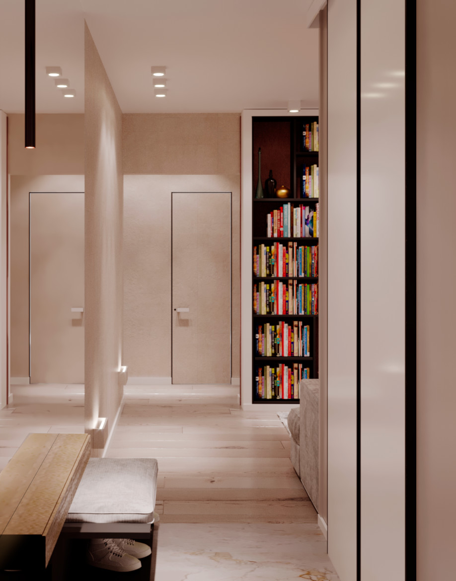 Квартира в мягких оттенках минимализма