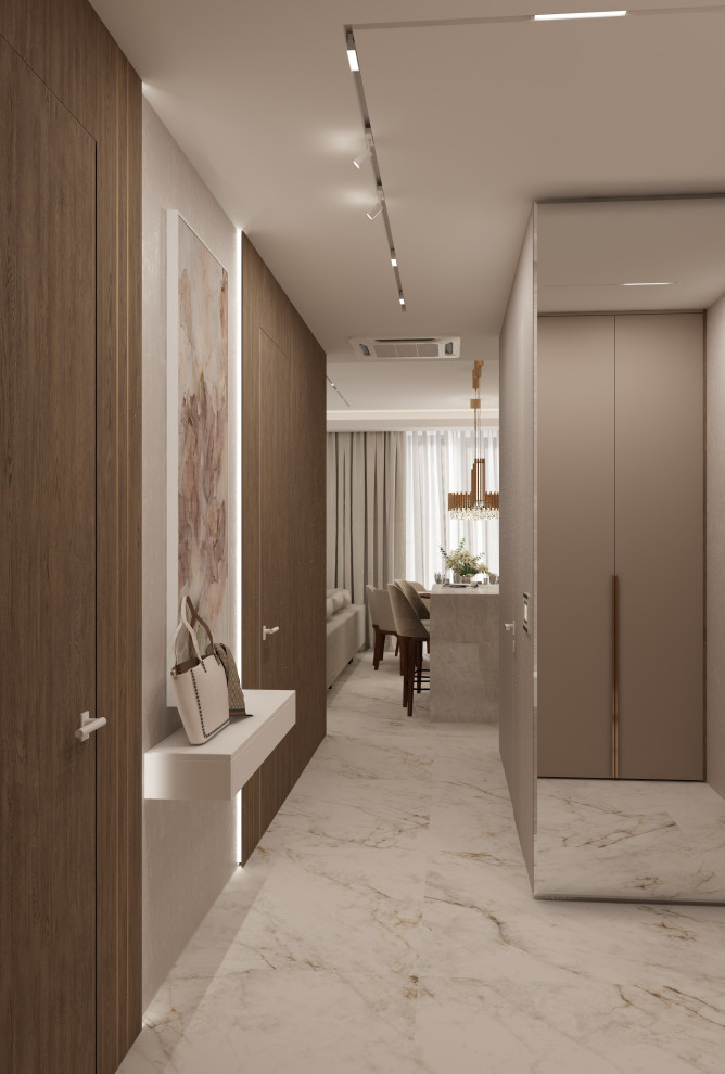 Гостиная и прихожая. Квартира Клубный дом "На Арочной"