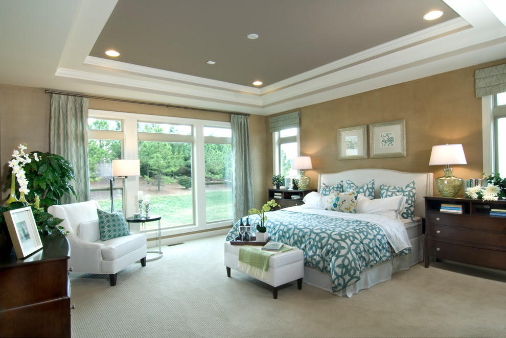 Traditional bedroom in Charlotte.