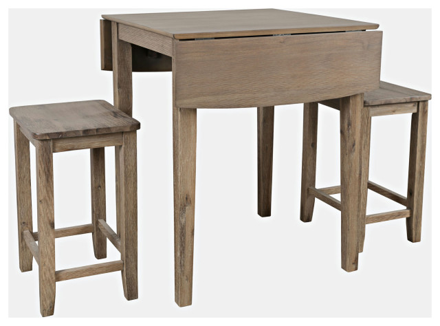 Eastern Tides Coastal Wire-Brushed Acacia Counter Height Dining Table ...