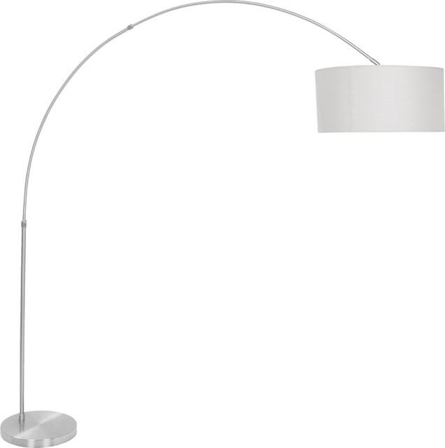 Lumisource Salon Floor Lamp Contemporary Lamps By Hedgeapple Lumisource Salon Floor Lamp Satin Nickel Base Gray Shade