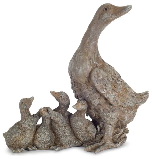 Duck Family Set Of 2 10 25 X10 H Resin - Duck Garden Statues Duck Family Set Of 2 10 25 X10 H Resin - Duck Garden Statues