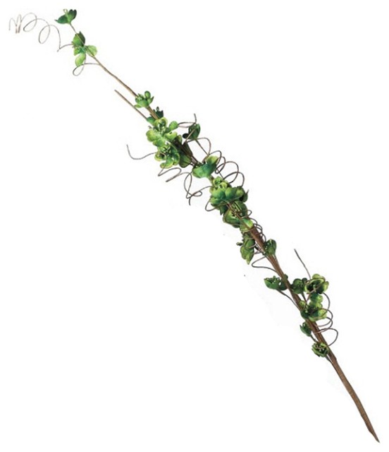 Sugared Fruit Decorative Green Silk Floral Craft Spray with Glitter