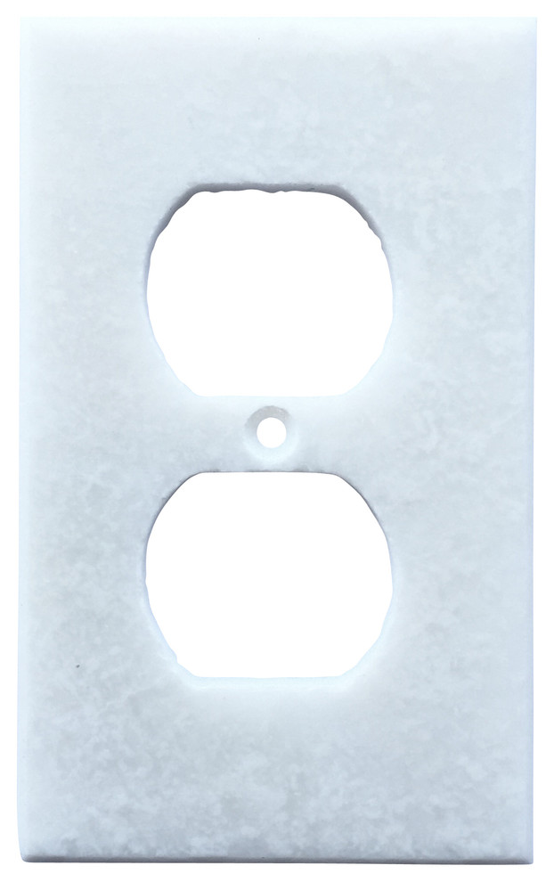 White Marble Switch Plate Cover Duplex Traditional Switch Plates