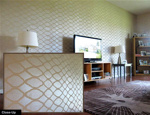 wall stencils for living room