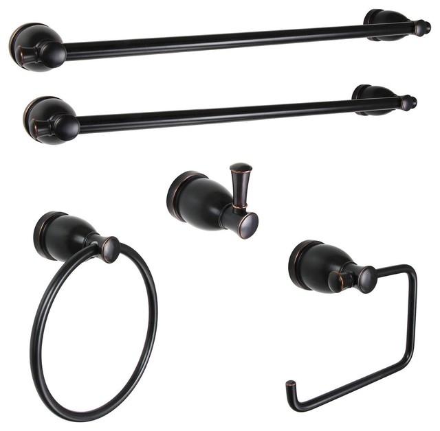 Dyconn Faucet Bathroom Accessories Hardware 5pcs Set ORB Oil Rubbed Bronze Traditional