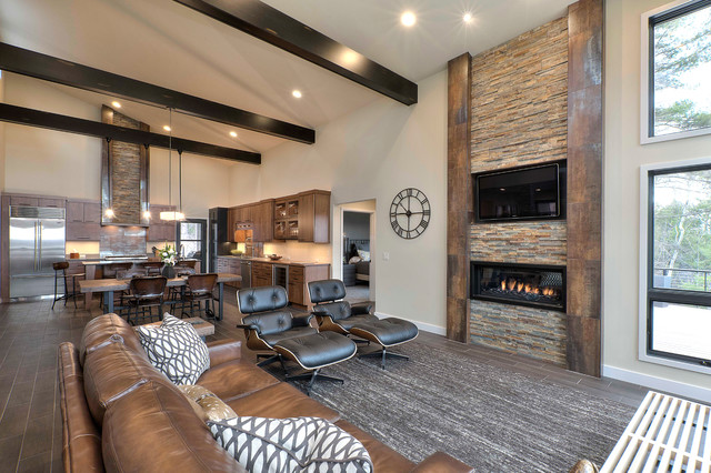 Rustic Modern  Retreat Rustic Living  Room  Other by 