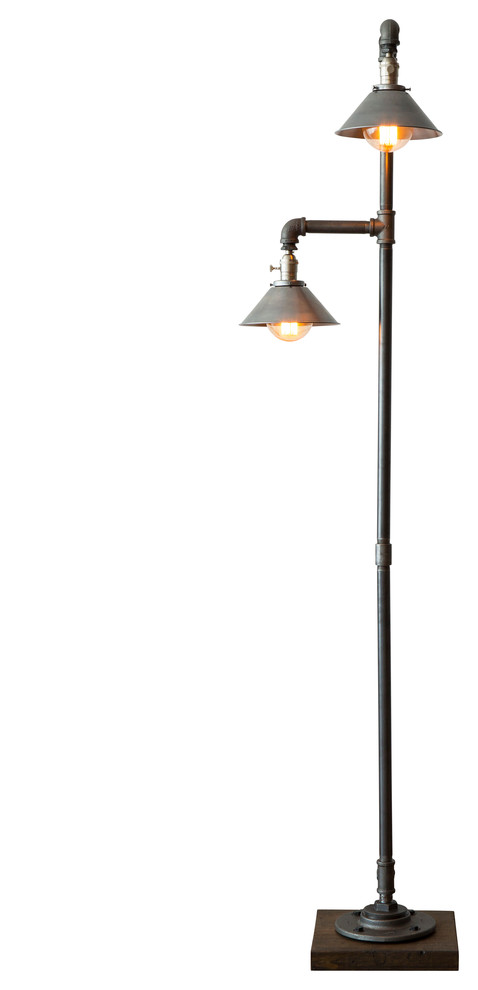 Edison Bulb Floor Lamp, Metal Shade