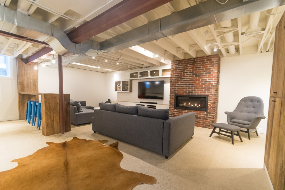 Dewar Basement Industrial Basement Toronto by Frontiers Design Build