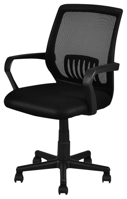 Costway Modern Ergonomic Mid-back Mesh Computer Office Chair Task Swivel Black