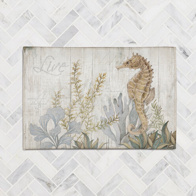 Seahorse Seaweed 2'x3' Accent Rug