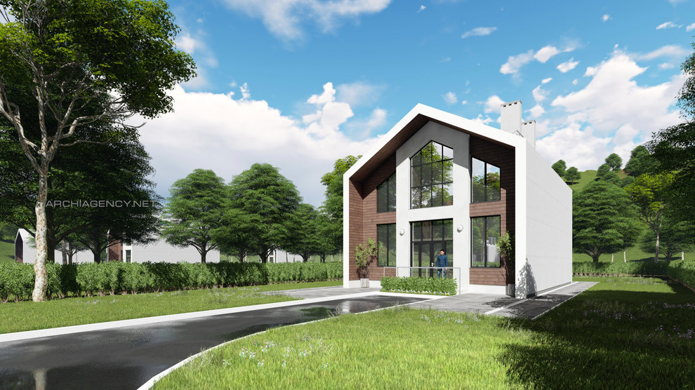 Современный загородный коттедж