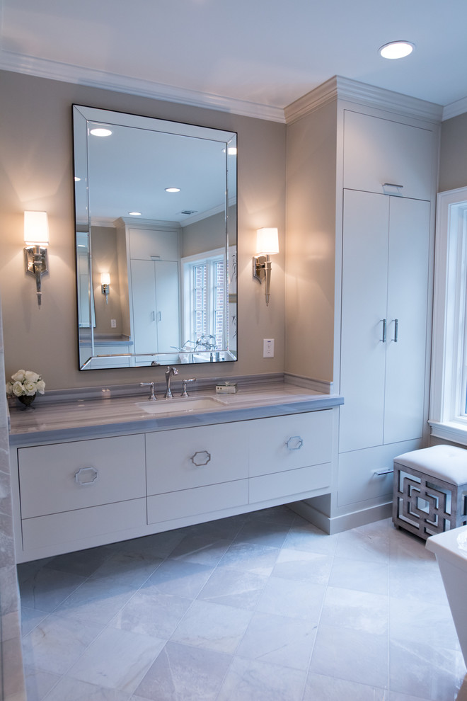 This is an example of a transitional bathroom in Atlanta.