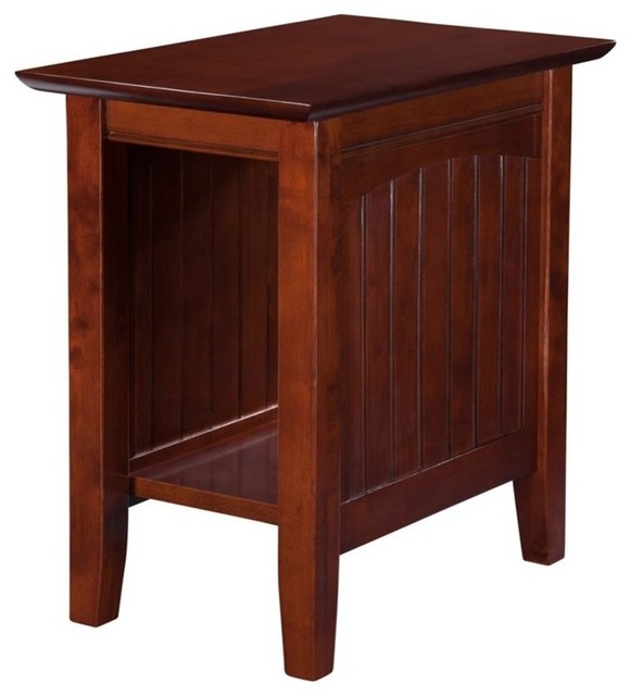 Atlantic Furniture Hampton Rectangular End Table In Walnut