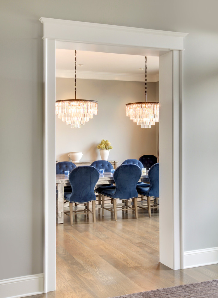 Example of a transitional dining room design in Seattle