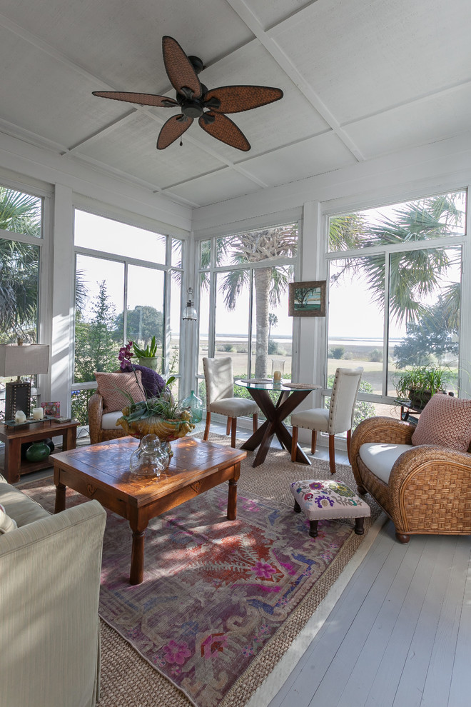Inspiration for a mid-sized traditional sunroom in Charleston.