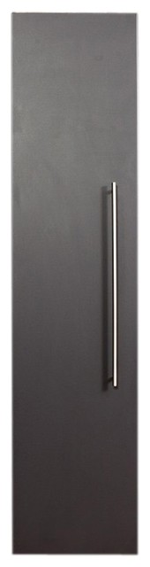 Emotion Full-Length Cabinet, White High-Gloss, Small, Anthracite Semi-Gloss