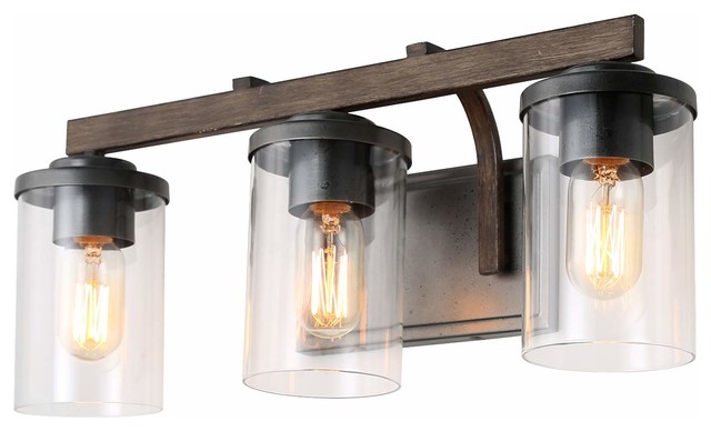 Laluz 3 Light Vanity Bathroom Wall Lights Rustic Sconces Laluz 3 Light Vanity Bathroom Wall Lights Rustic Sconces