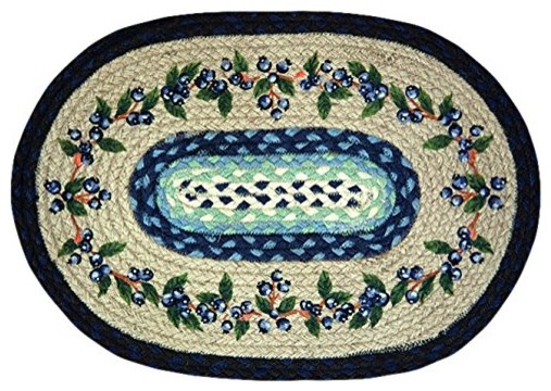 Pm Op 312 Blueberry Vine Oval Placemat 13"X19"
