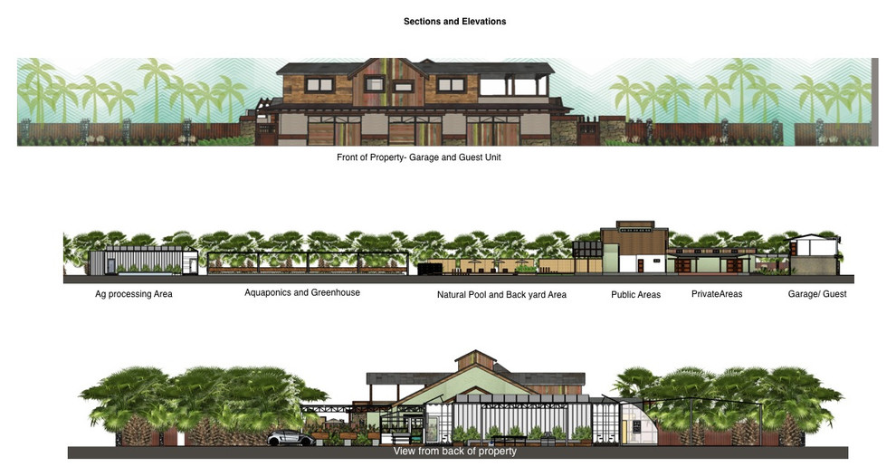 New Construction Kauai- Sections Views