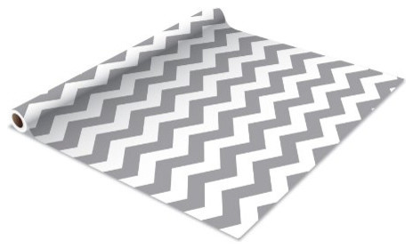 Self-Adhesive Shelf Liner, Rugby Chevron Graphite