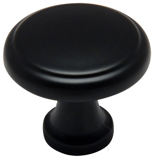 25 Pack Cosmas 4623FB Flat Black Cabinet Hardware Round Knob 1-1//8 Diameter
