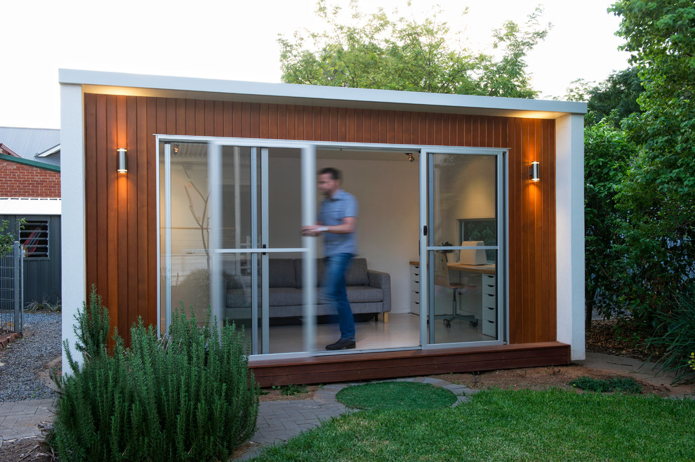 This is an example of a small contemporary detached granny flat in Adelaide.