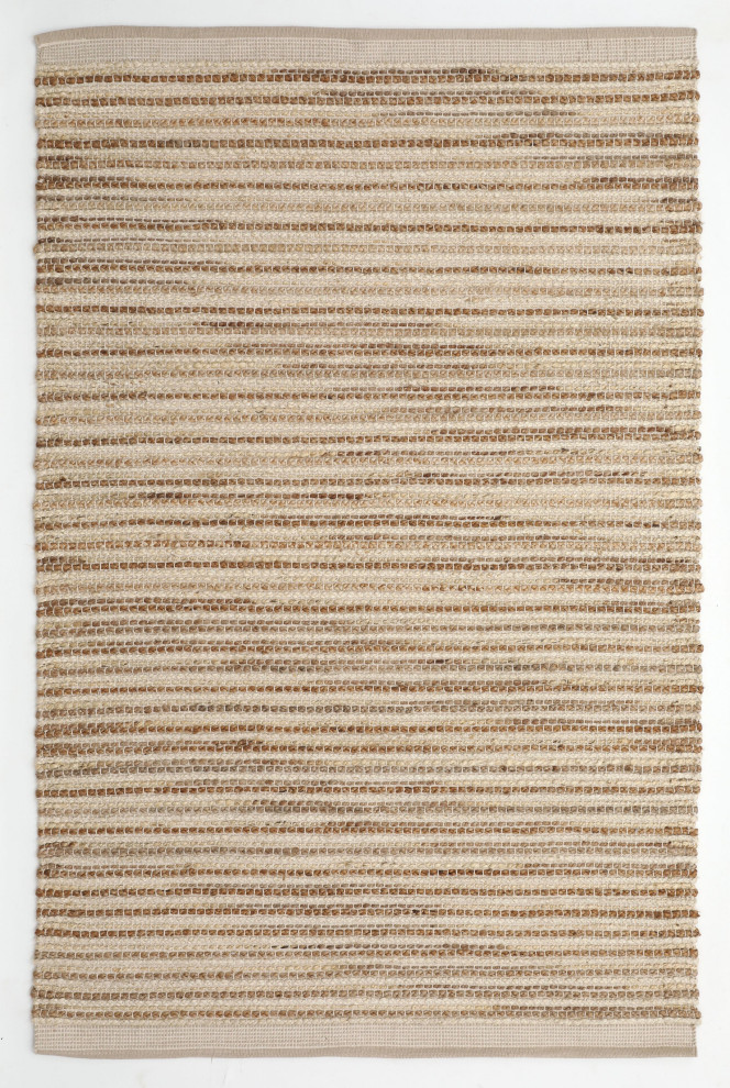 NuStory Cottage Hand Woven Solid Color Area Rug in Natural, 5'x8'