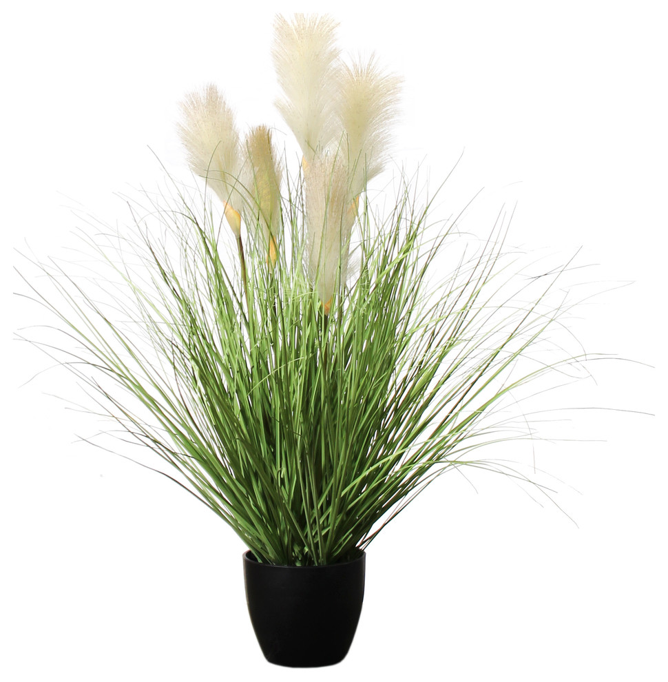 Potted Reed River Grass Set Of 2 2 5 Modern Artificial Plants And Trees By Amazing Green Inc