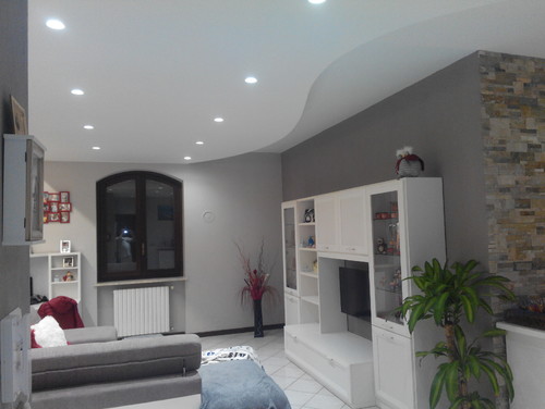 Ho finito il salotto,che ne dite? Parete di cartongesso