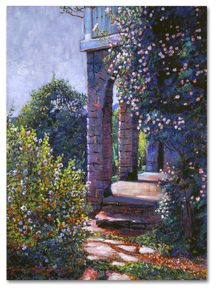 David Lloyd Glover 'Climbing Roses' Canvas Art, 24"x32"